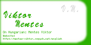 viktor mentes business card